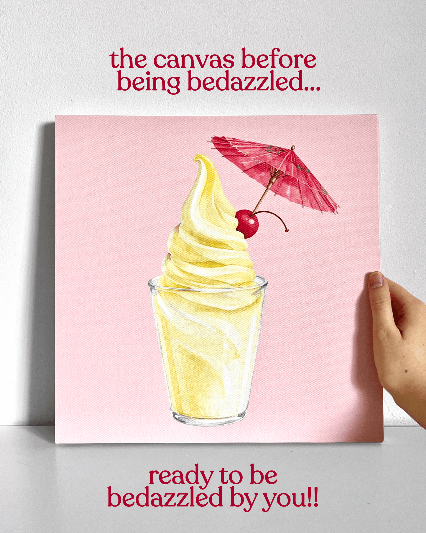 Pineapple Ice Cream Bedazzle Canvas Kit