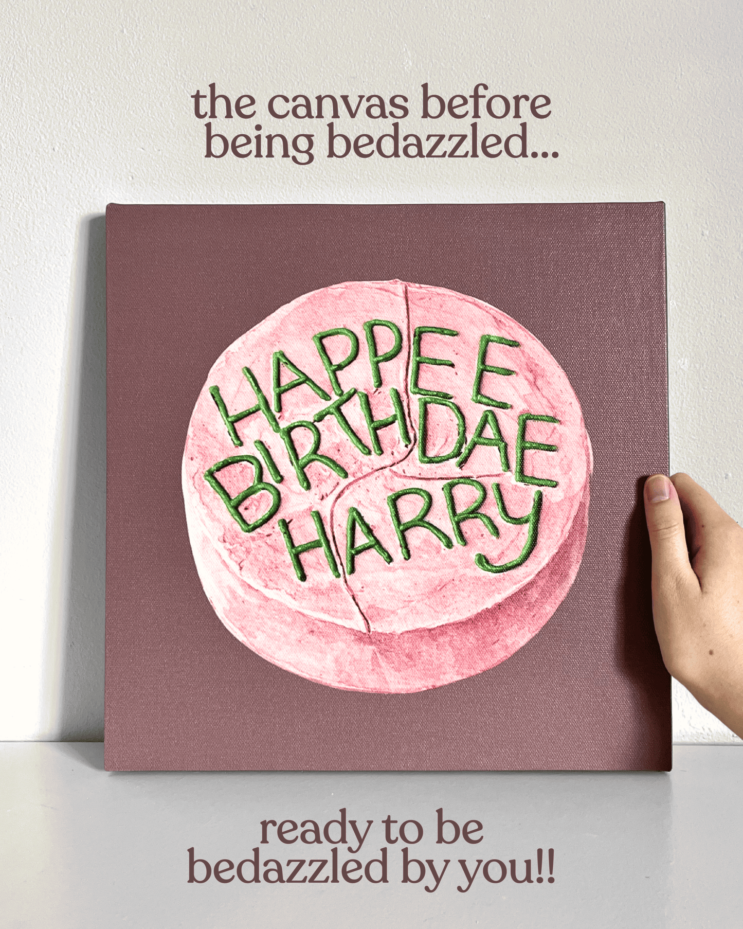 Happee Birthdae Harry Bedazzle Canvas Kit