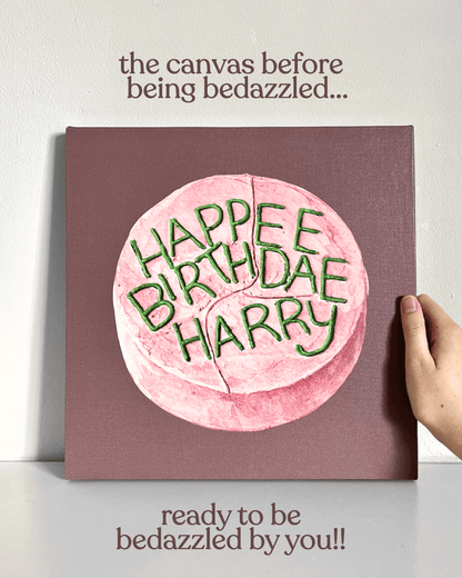 Happee Birthdae Harry Bedazzle Canvas Kit
