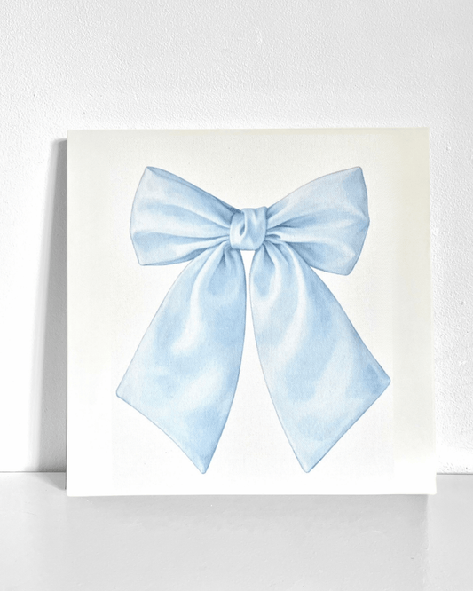 Blue Bow Bedazzle Canvas Kit