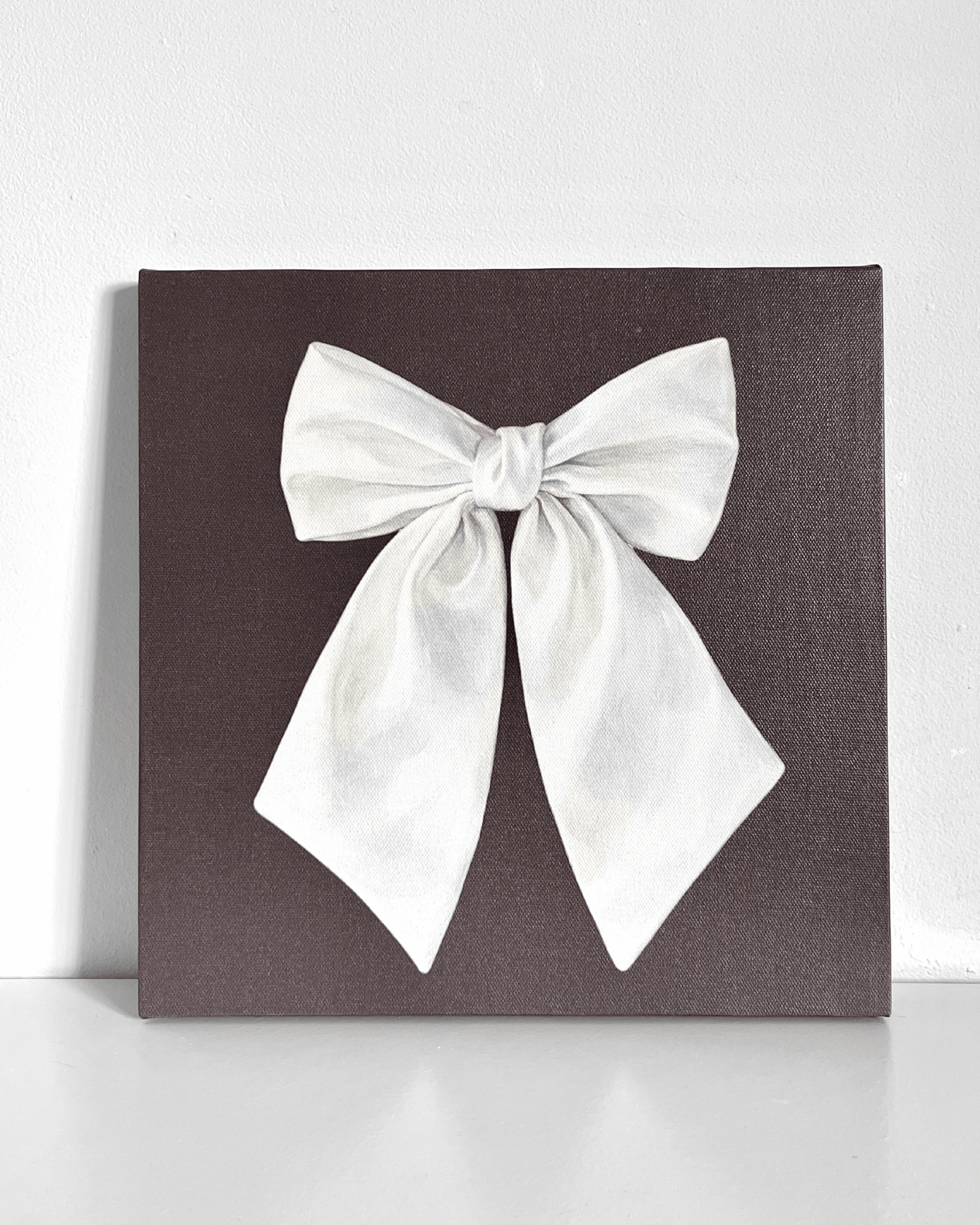 White Bow Bedazzle Canvas Kit