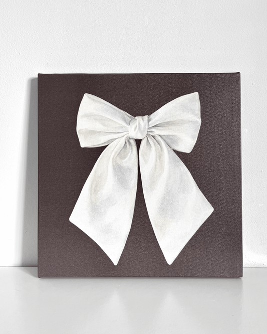 White Bow Bedazzle Canvas Kit