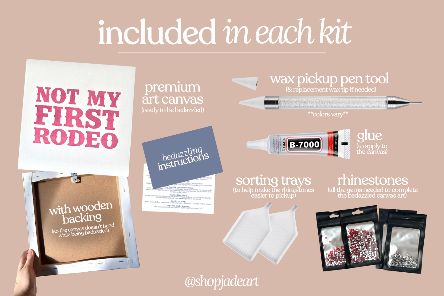 Not My First Rodeo Bedazzle Canvas Kit