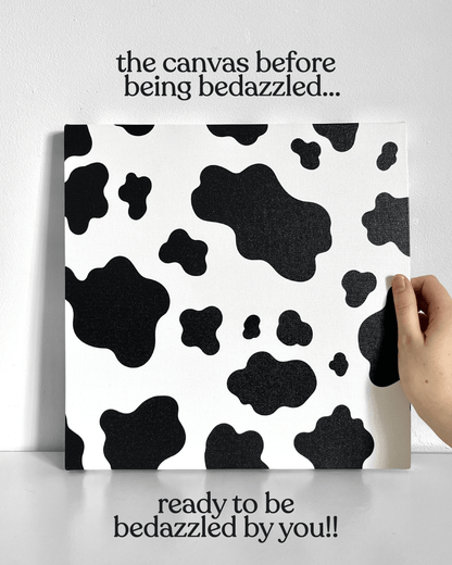 Cow Print Bedazzle Canvas Kit