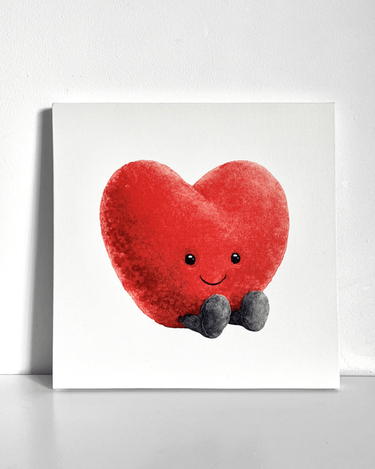 Heart Plushie Bedazzle Canvas Kit