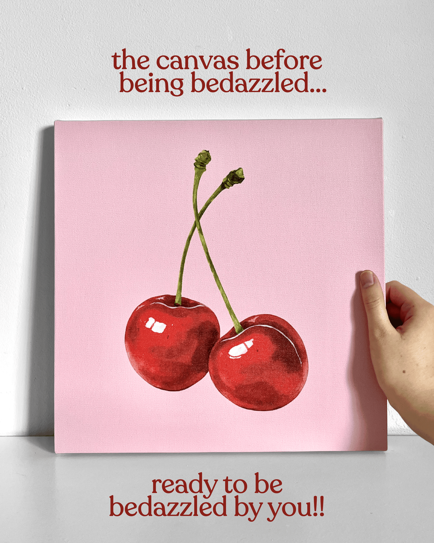 Cherries Bedazzle Canvas Kit