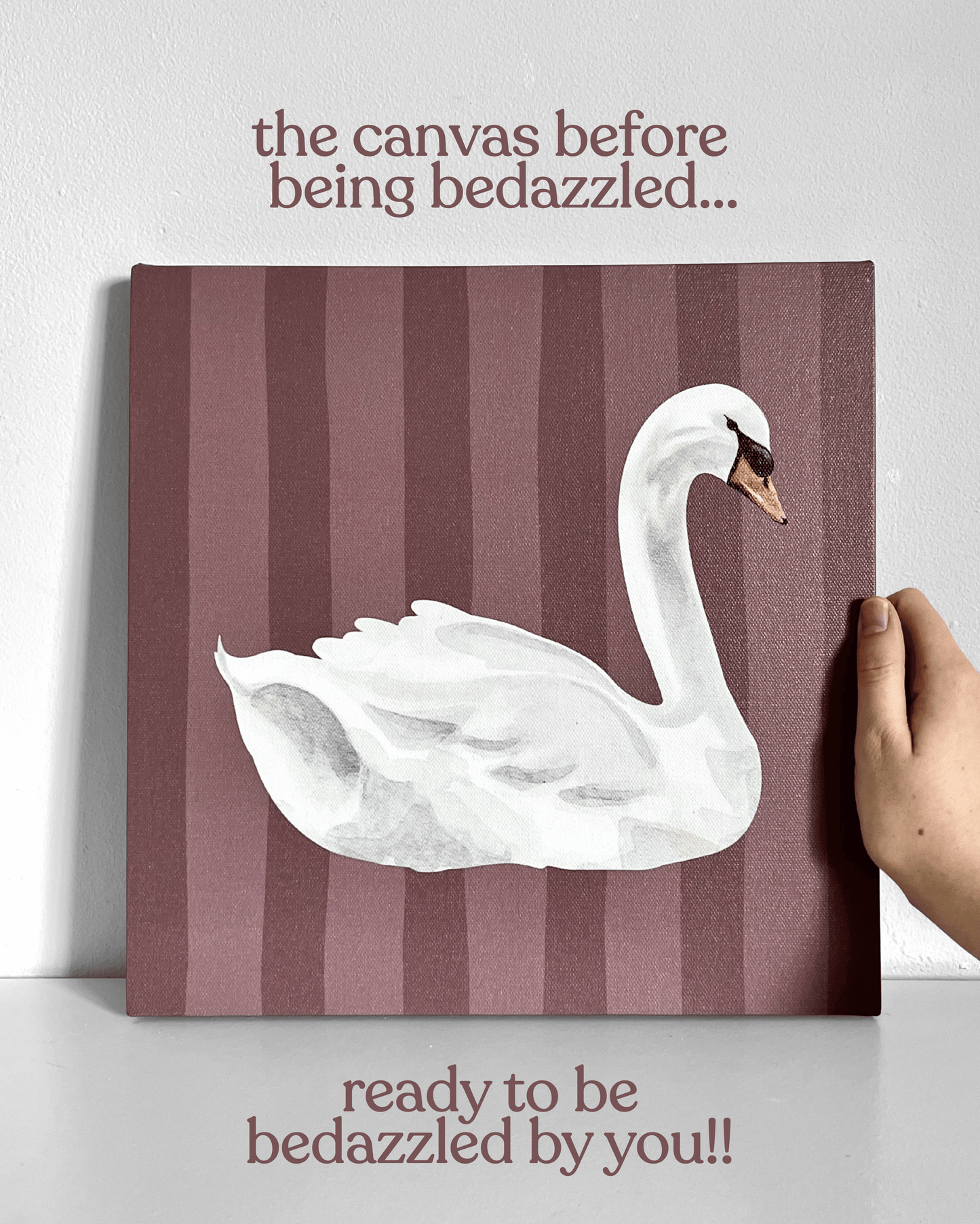 Swan Bedazzle Canvas Kit
