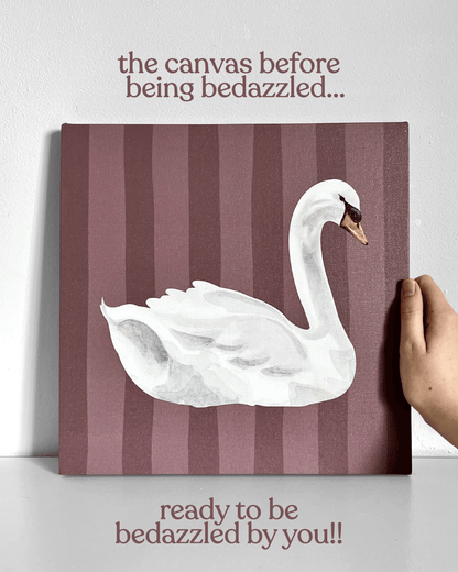 Swan Bedazzle Canvas Kit
