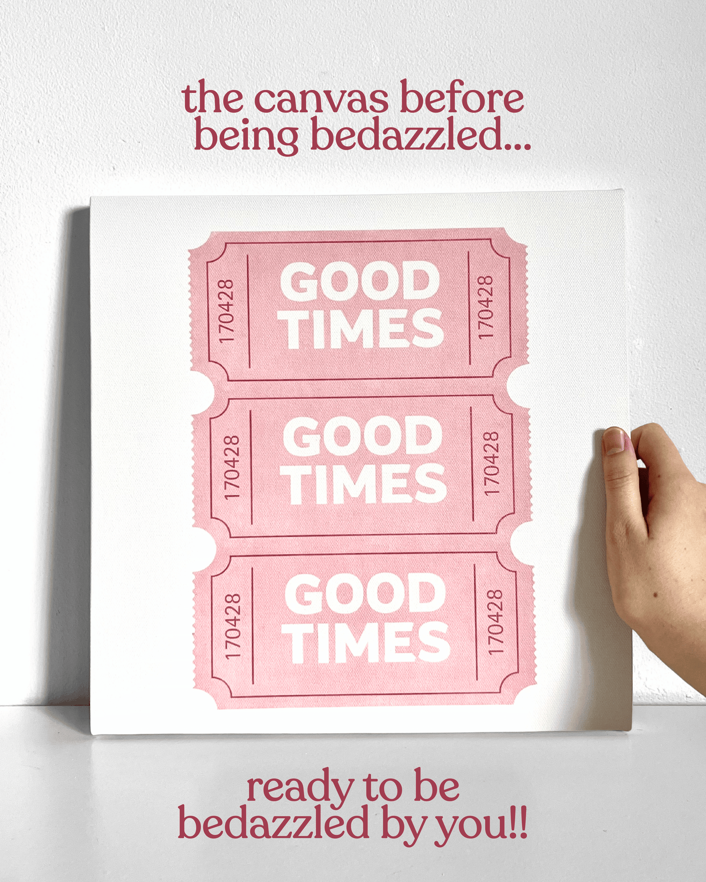 Tickets Bedazzle Canvas Kit