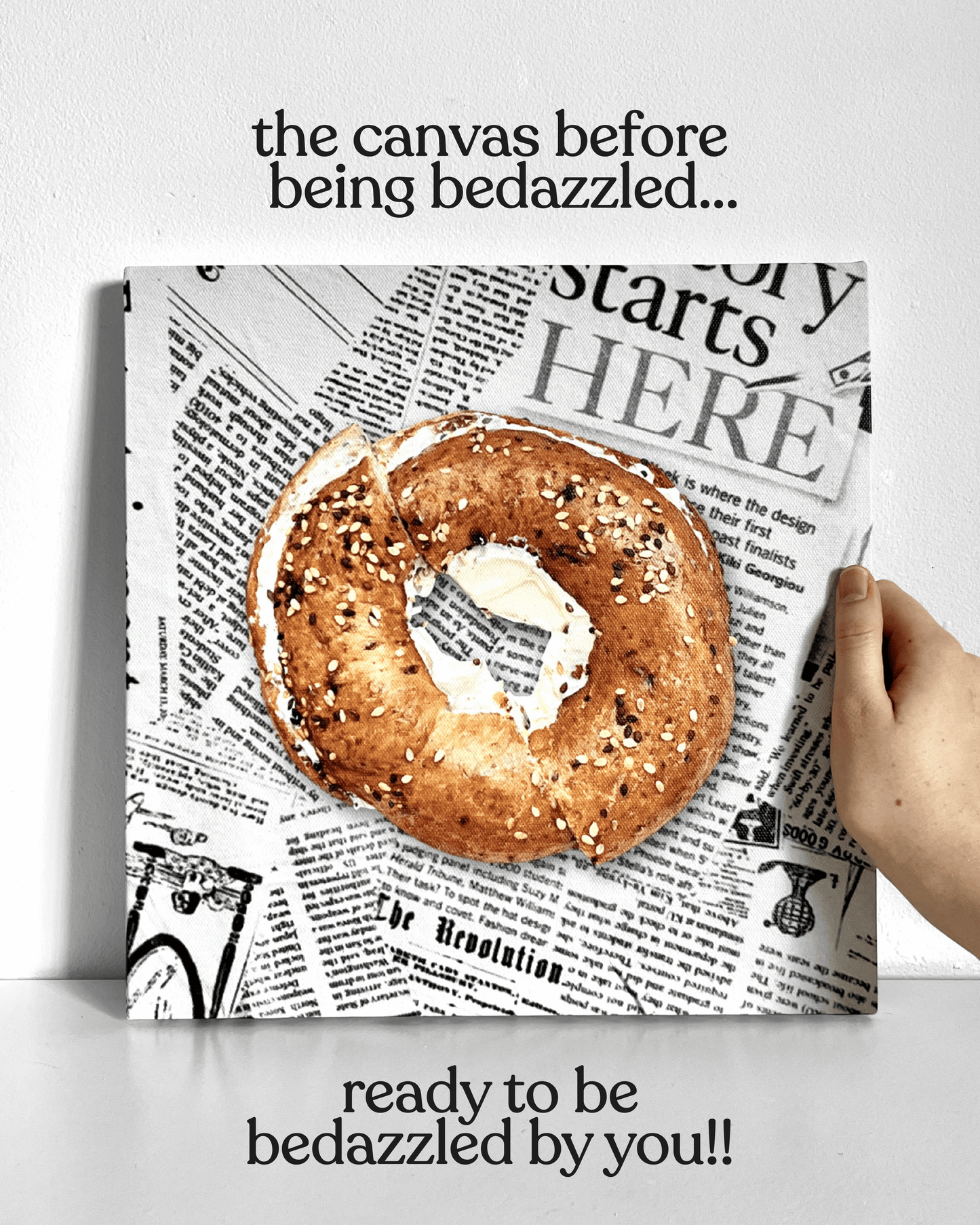 Bagel Bedazzle Canvas Kit