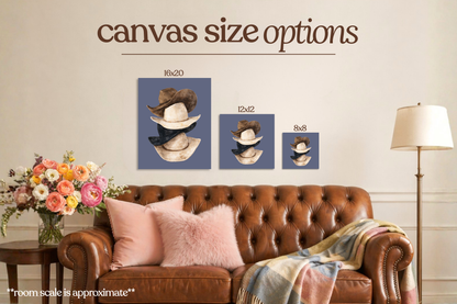 Cowgirl Hat Stack Bedazzle Canvas Kit