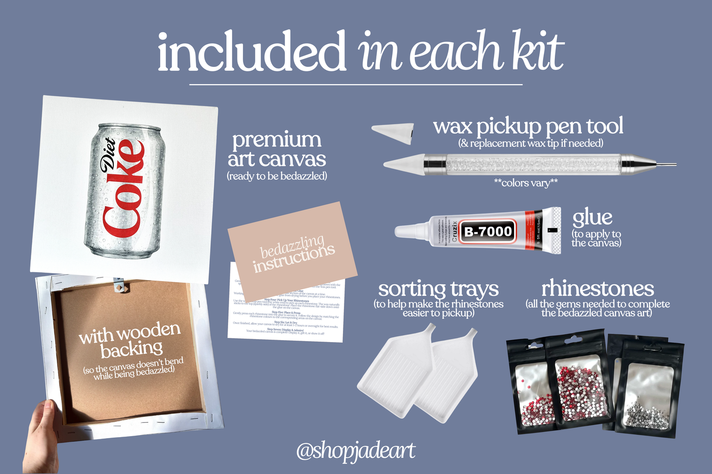 Diet Cola Bedazzle Canvas Kit
