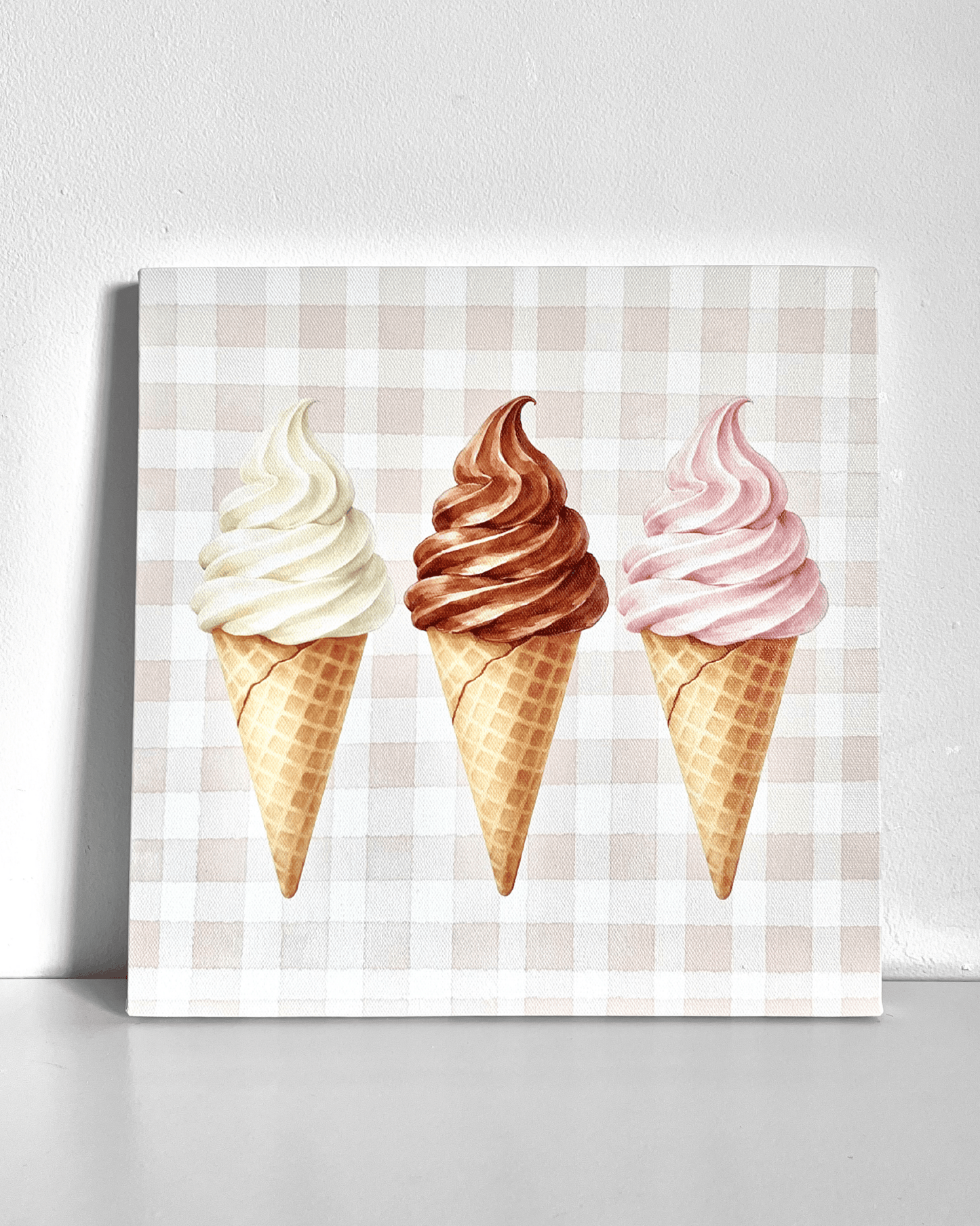 Ice Creams Bedazzle Canvas Kit