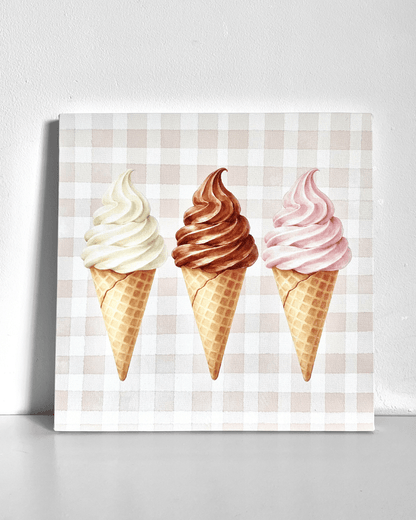 Ice Creams Bedazzle Canvas Kit