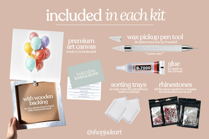 Balloons Bedazzle Canvas Kit