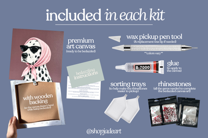 Stylish Dalmation Bedazzle Canvas Kit