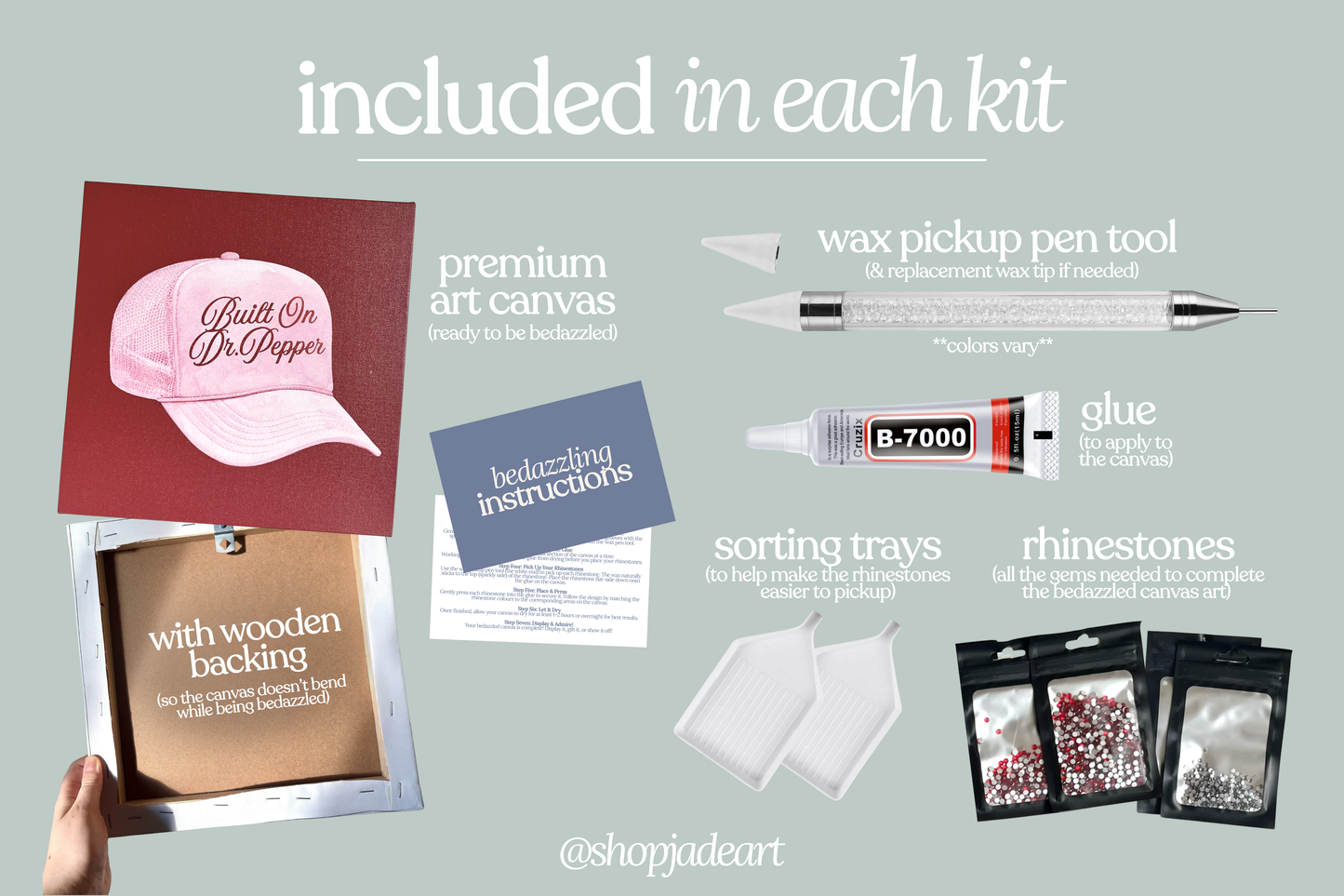 Built on Dr. Pepper Bedazzle Canvas Kit