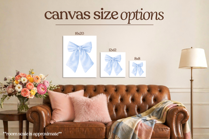 Blue Bow Bedazzle Canvas Kit