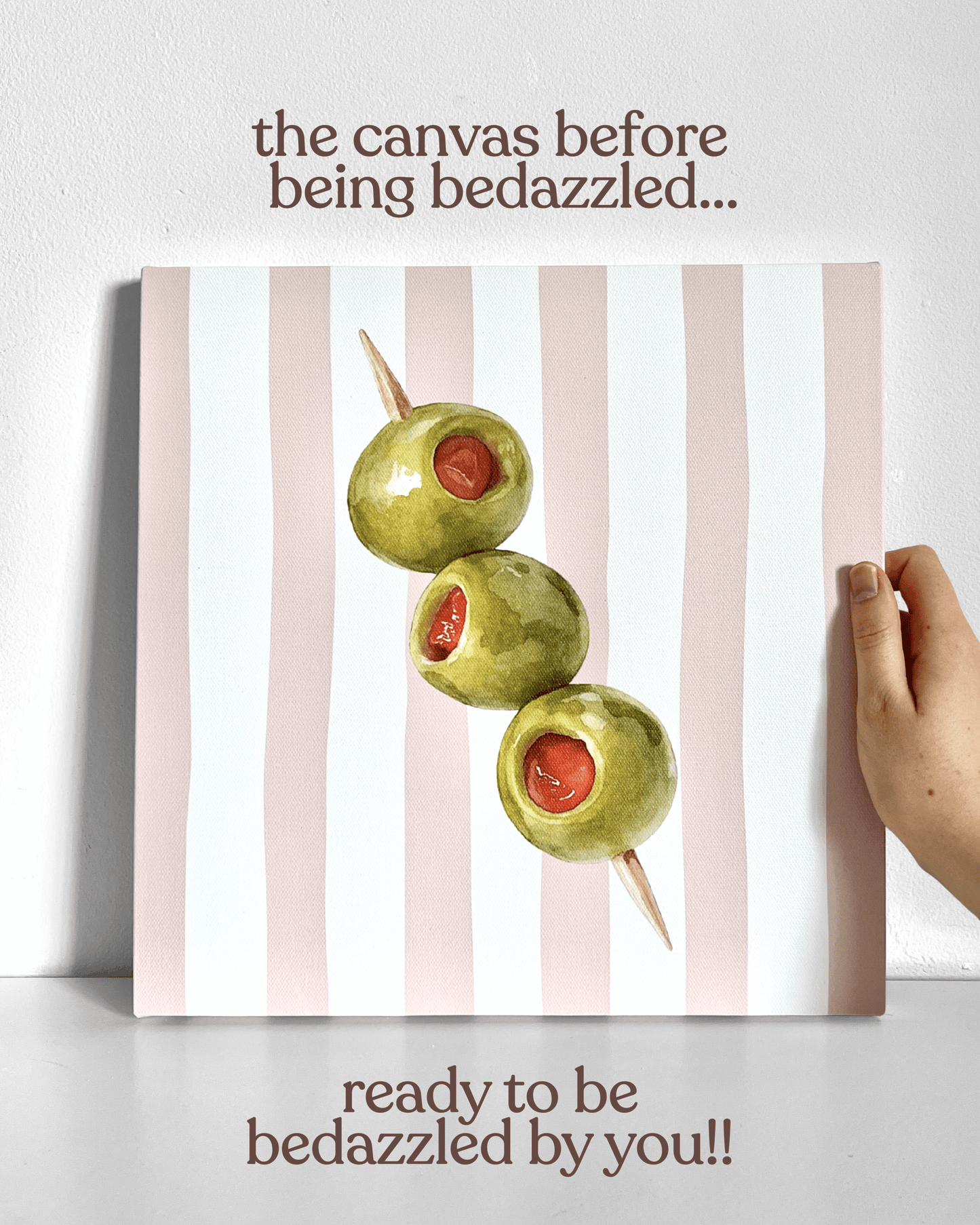 Olives Bedazzle Canvas Kit