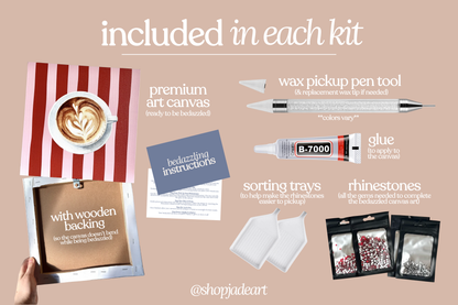 Latte Bedazzle Canvas Kit