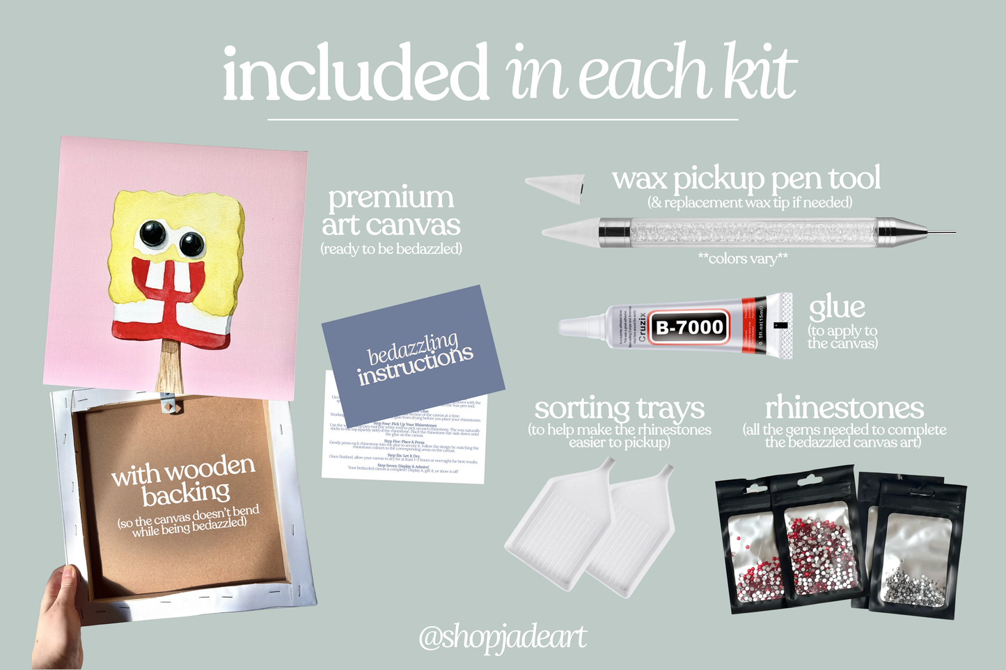 Melted Ice Pop Bedazzle Canvas Kit