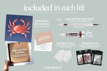 Crab Bedazzle Canvas Kit