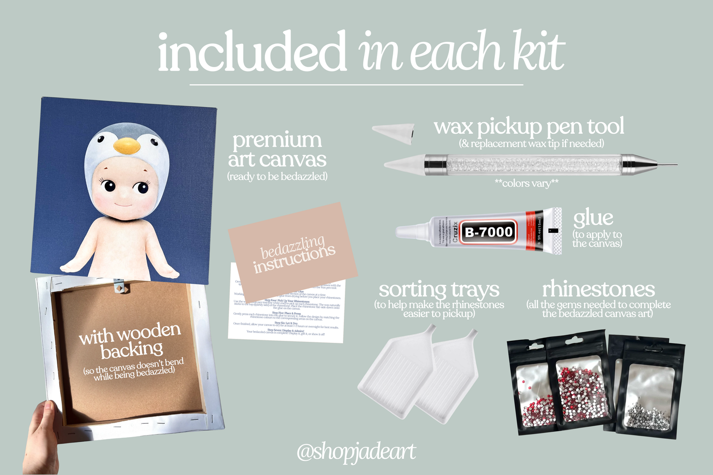 Penguin Sonny Bedazzle Canvas Kit