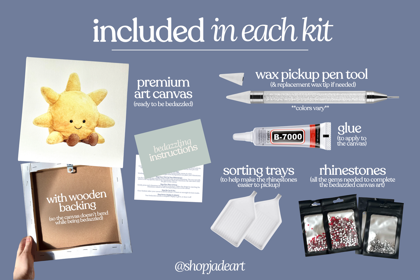 Sunshine Plushie Bedazzle Canvas Kit