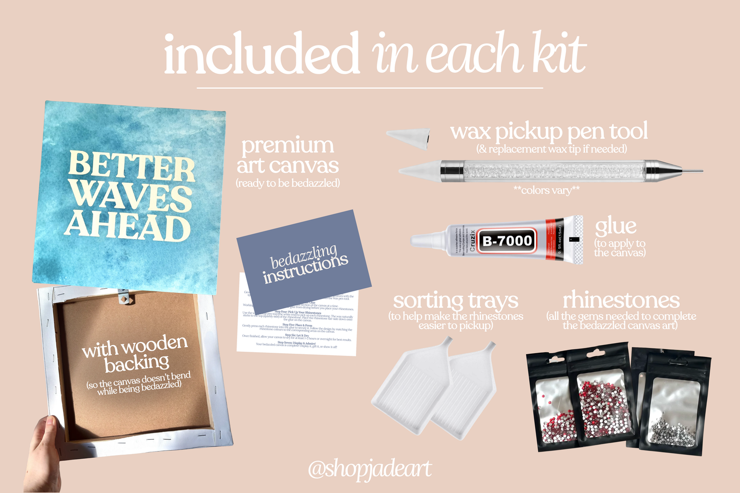 Better Waves Ahead Bedazzle Canvas Kit