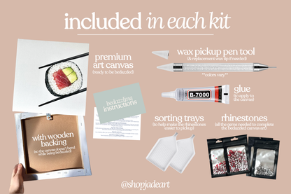 Sushi Bedazzle Canvas Kit
