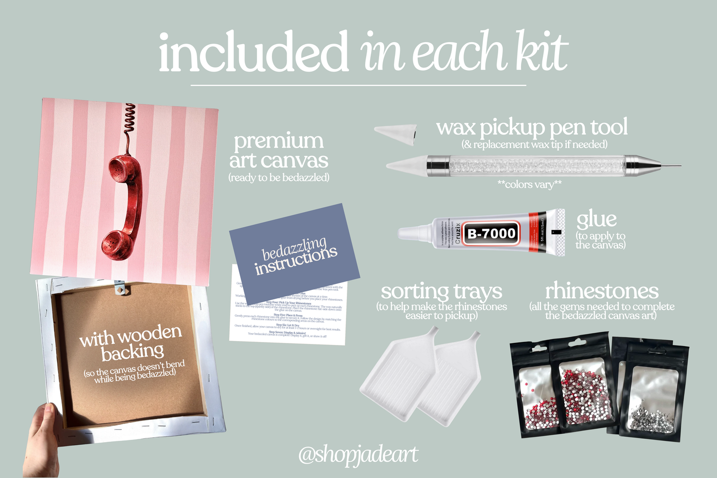 Telephone Bedazzle Canvas Kit