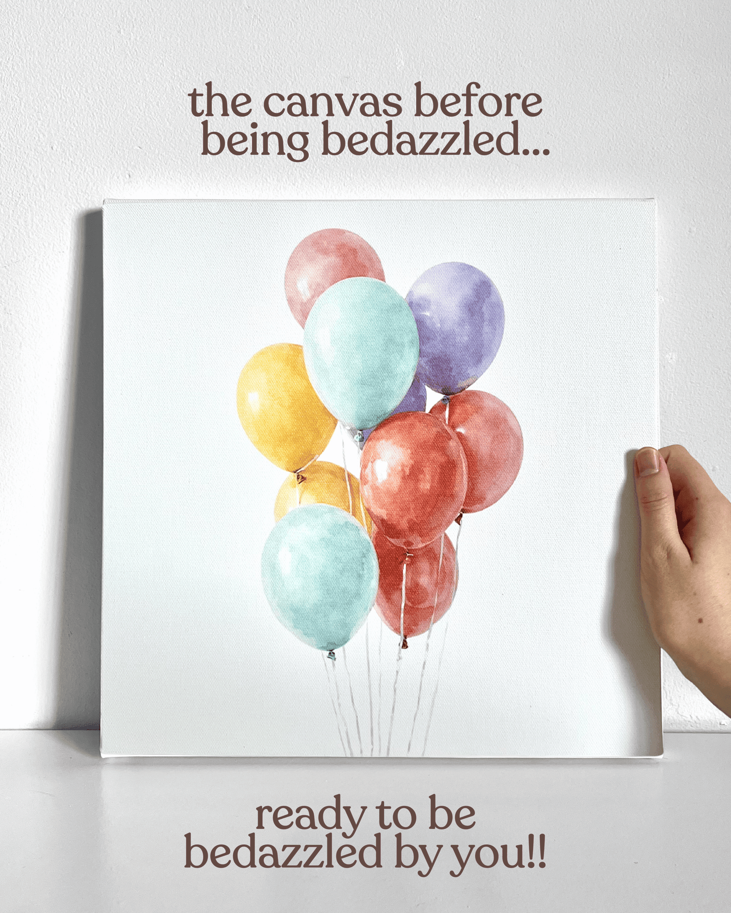 Balloons Bedazzle Canvas Kit