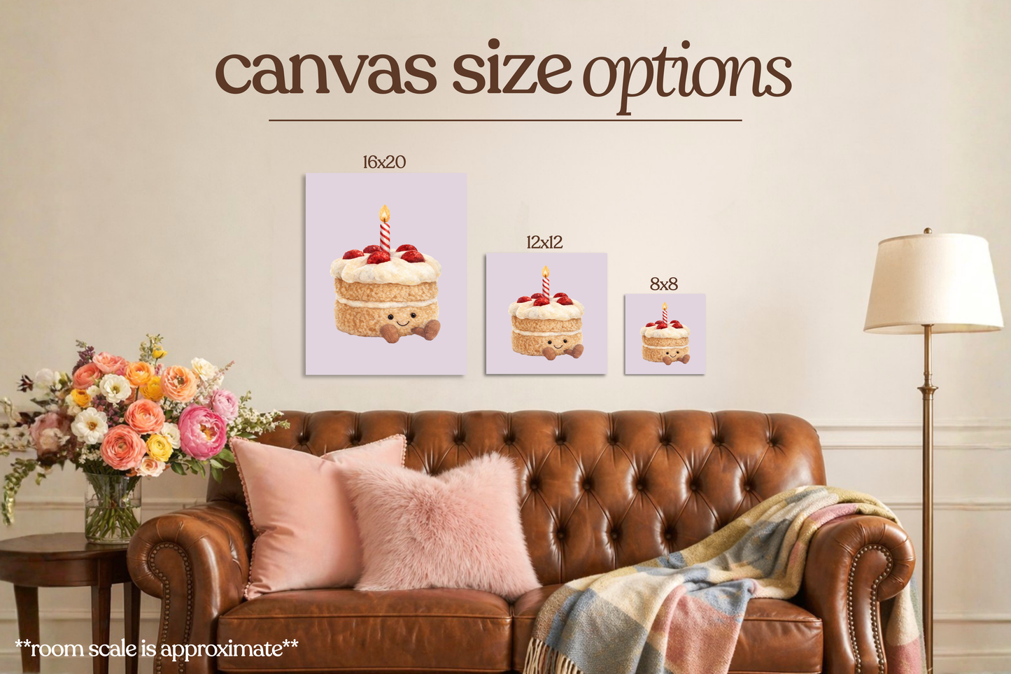 Birthday Cake Plushie Bedazzle Canvas Kit