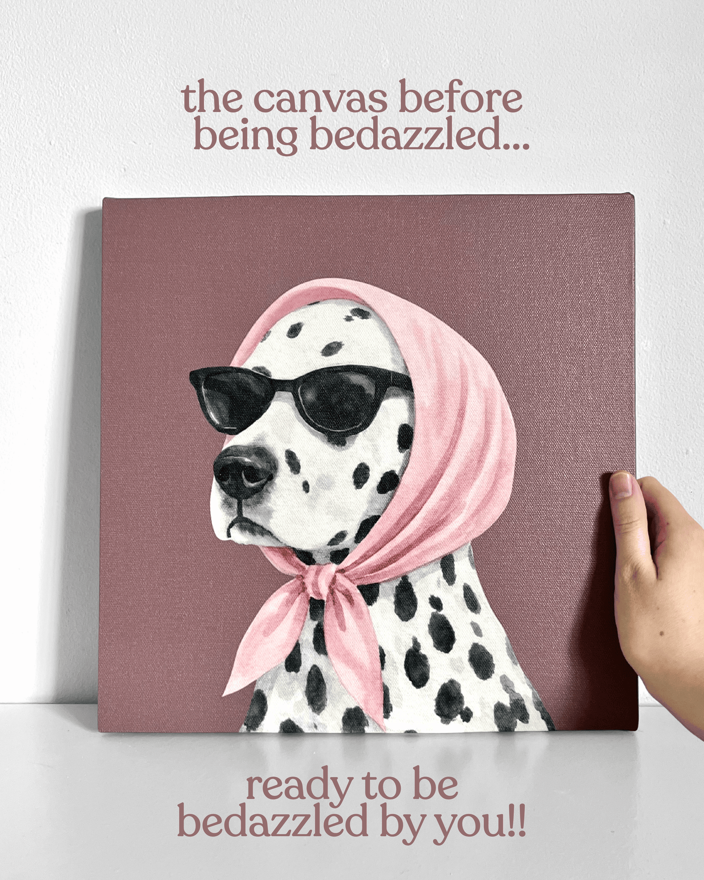 Stylish Dalmation Bedazzle Canvas Kit