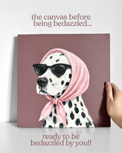Stylish Dalmation Bedazzle Canvas Kit