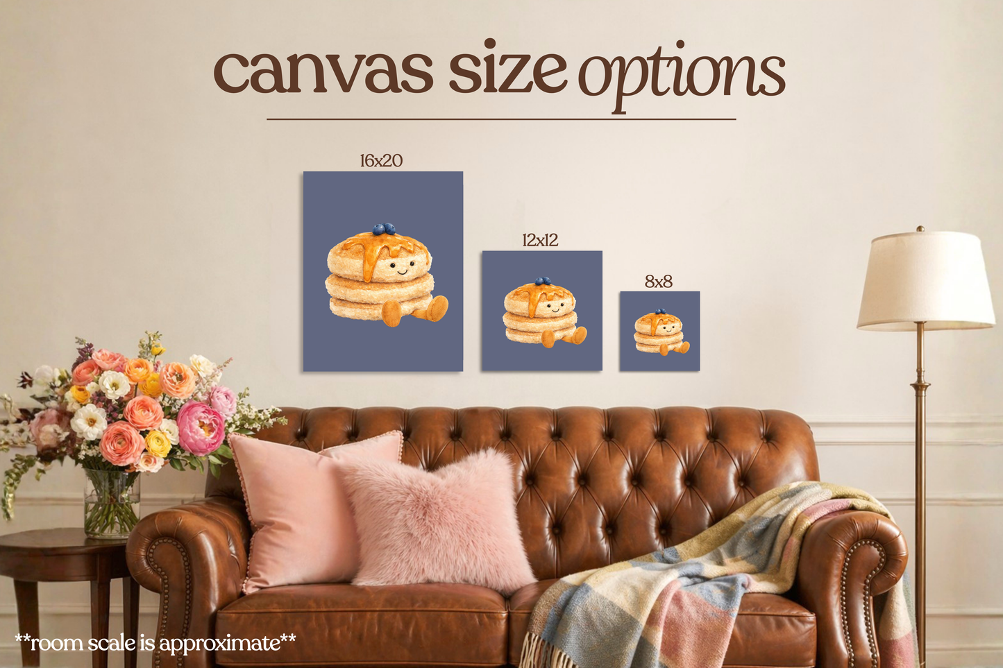 Blueberry Pancake Plushie Bedazzle Canvas Kit