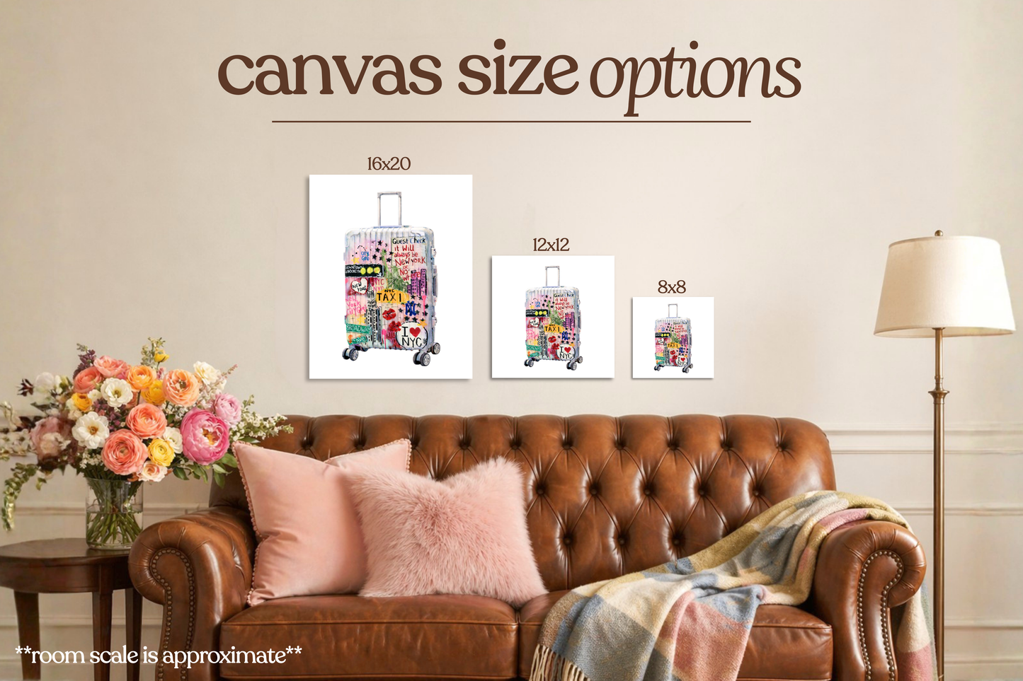 Suitcase Bedazzle Canvas Kit