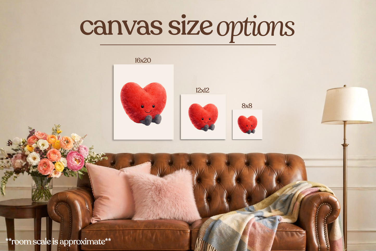 Heart Plushie Bedazzle Canvas Kit