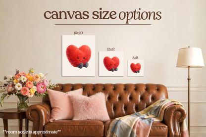Heart Plushie Bedazzle Canvas Kit