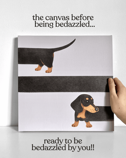 Dachshund Bedazzle Canvas Kit