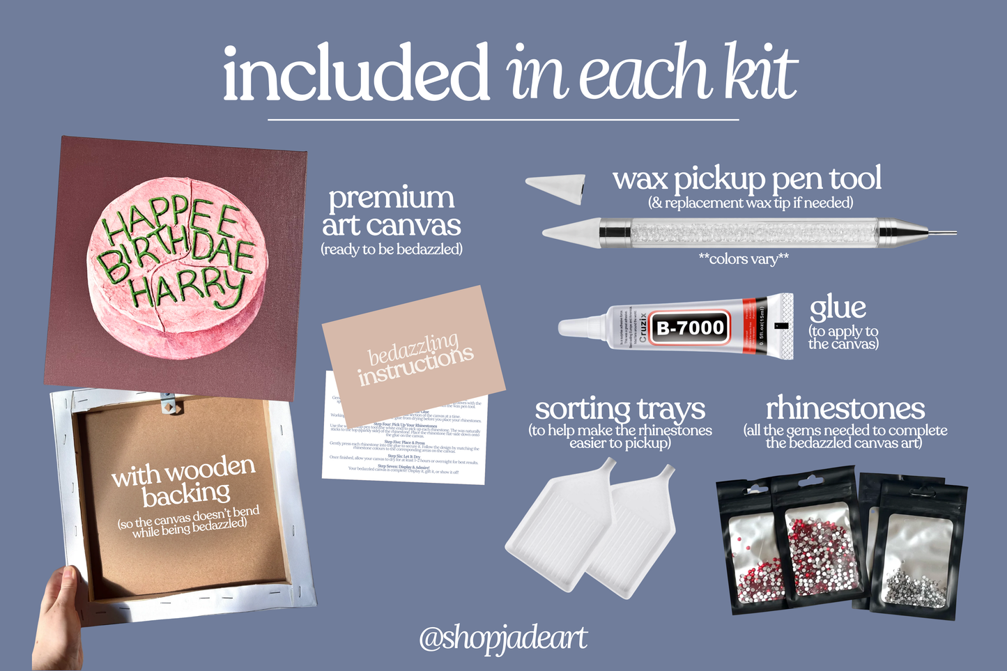 Happee Birthdae Harry Bedazzle Canvas Kit