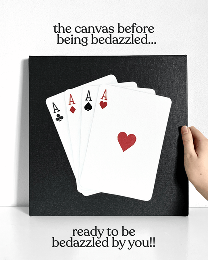 Cards Bedazzle Canvas Kit