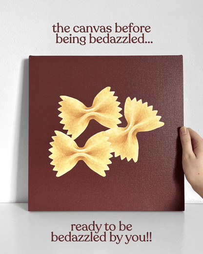 Bow Tie Pasta Bedazzle Canvas Kit