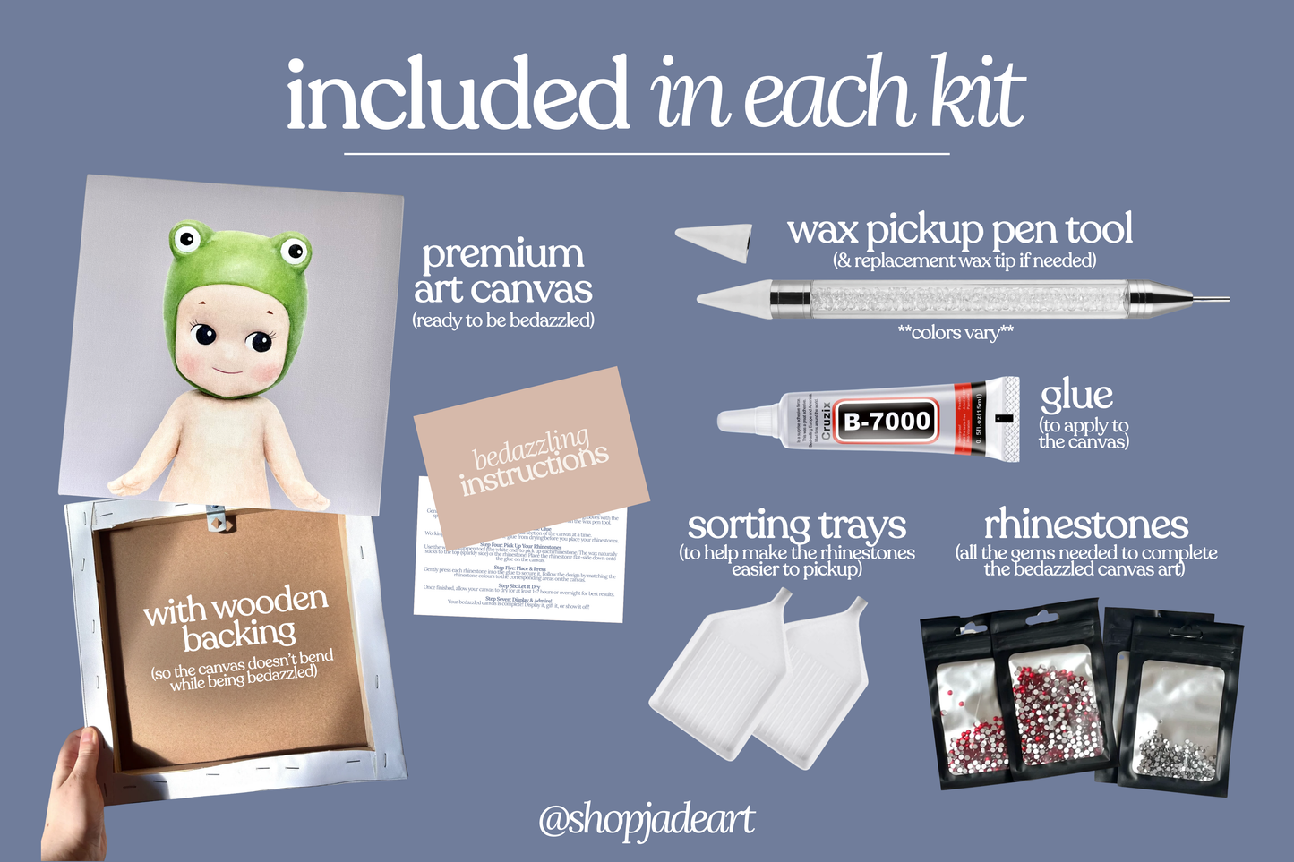 Frog Sonny Bedazzle Canvas Kit