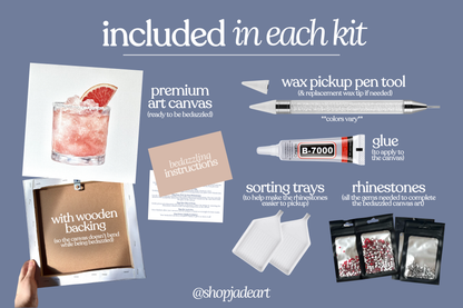 Fancy Drink Bedazzle Canvas Kit
