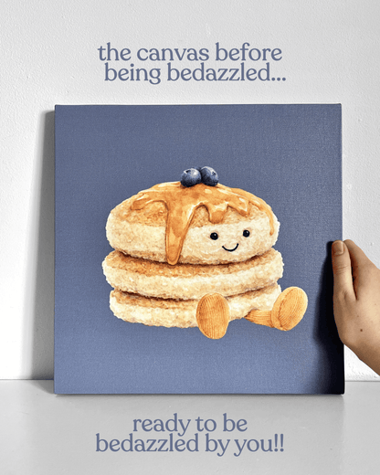 Blueberry Pancake Plushie Bedazzle Canvas Kit