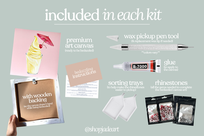 Pineapple Ice Cream Bedazzle Canvas Kit