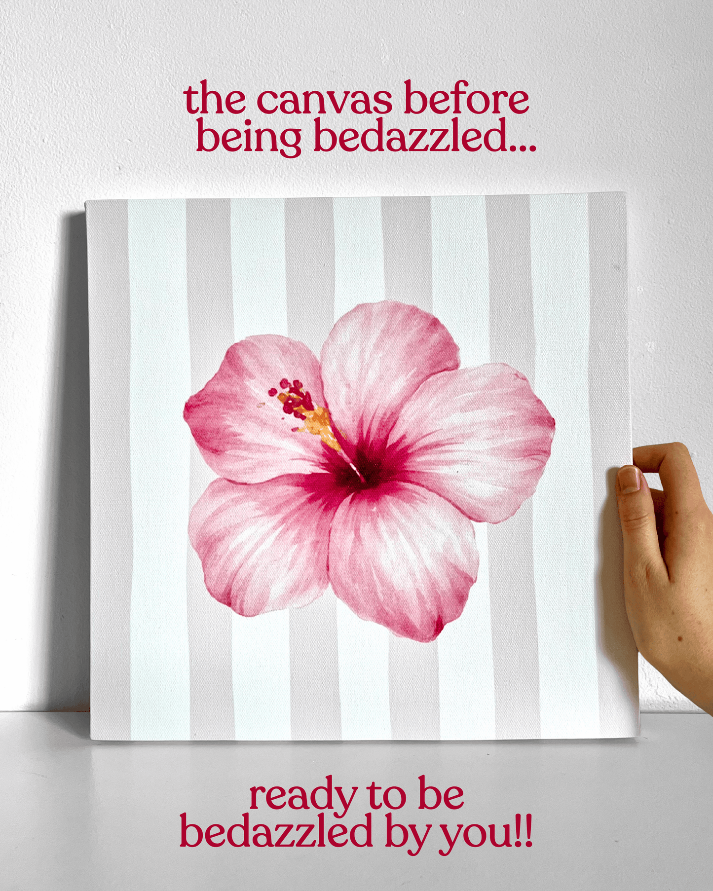 Hibiscus Bedazzle Canvas Kit