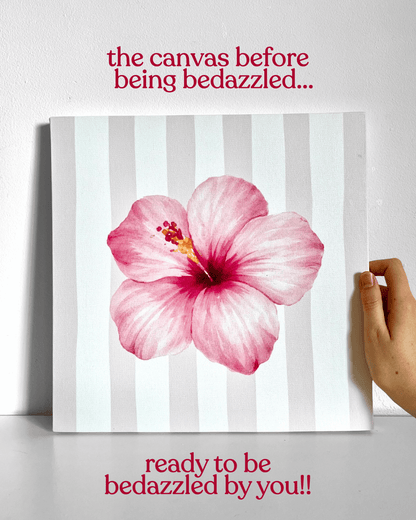 Hibiscus Bedazzle Canvas Kit