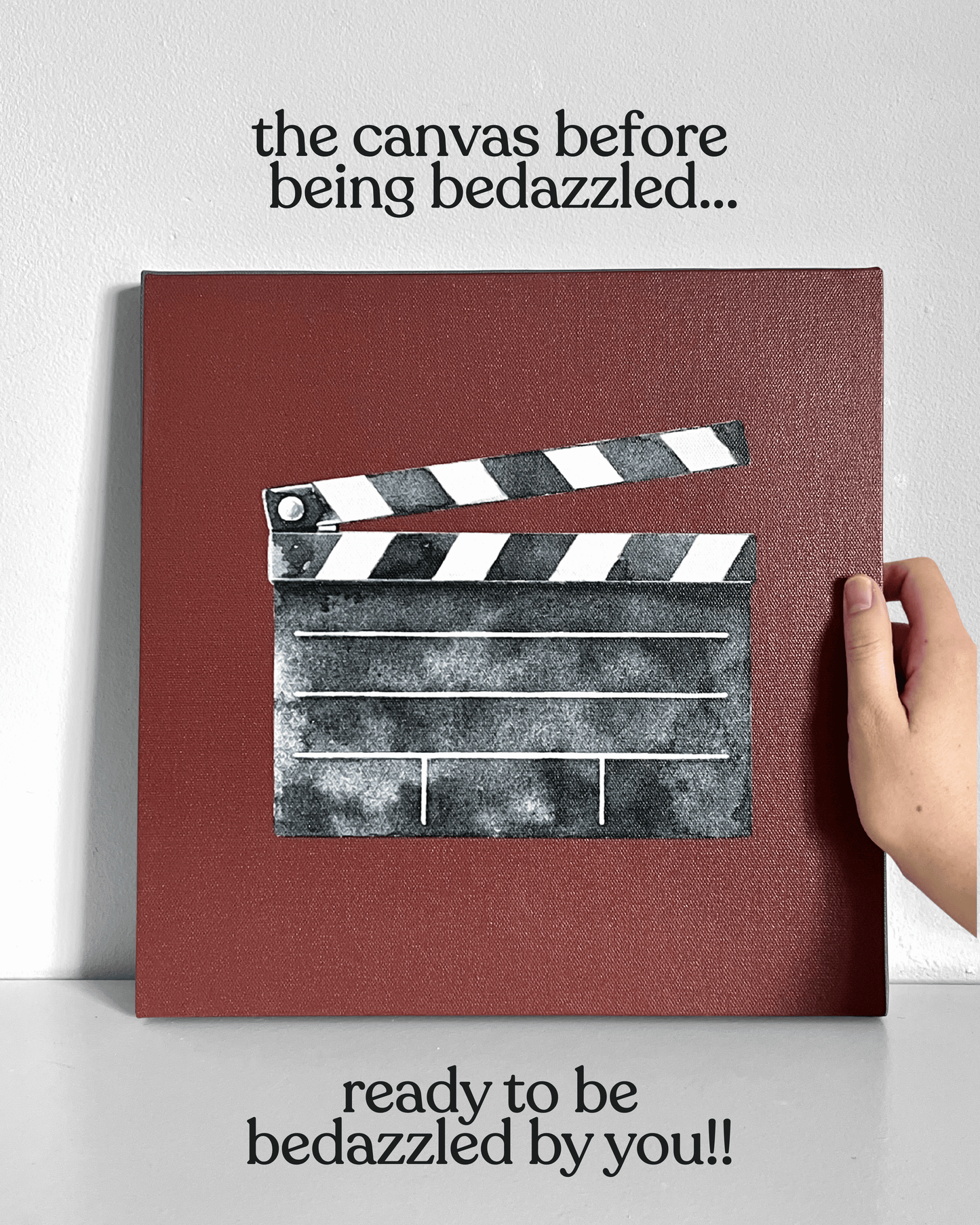 Movie Clapboard Bedazzle Canvas Kit